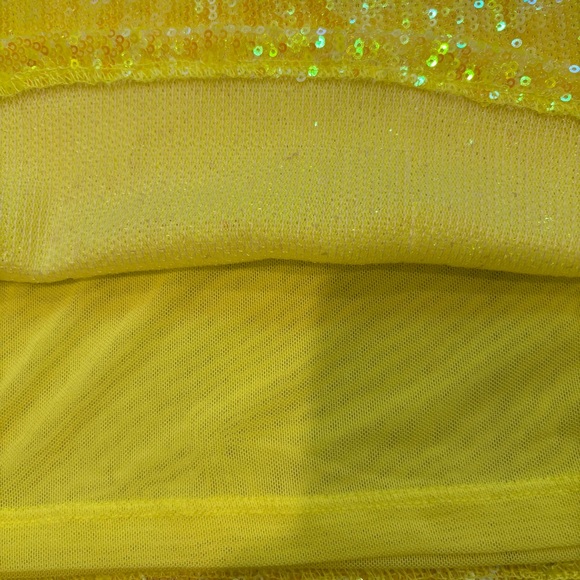 NWT, Rachel Zoe Neon Yellow Sequin Scoop Neck Tank, Sz M - Picture 12 of 15